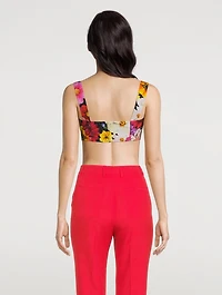Poplin Bralette Garden Print