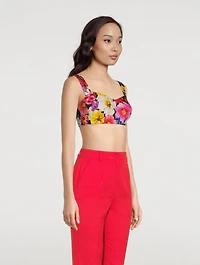 Poplin Bralette Garden Print