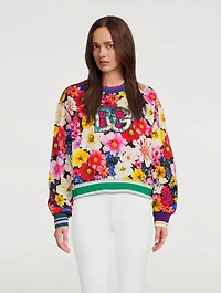 Brocade Logo Sweatshirt Garden Print