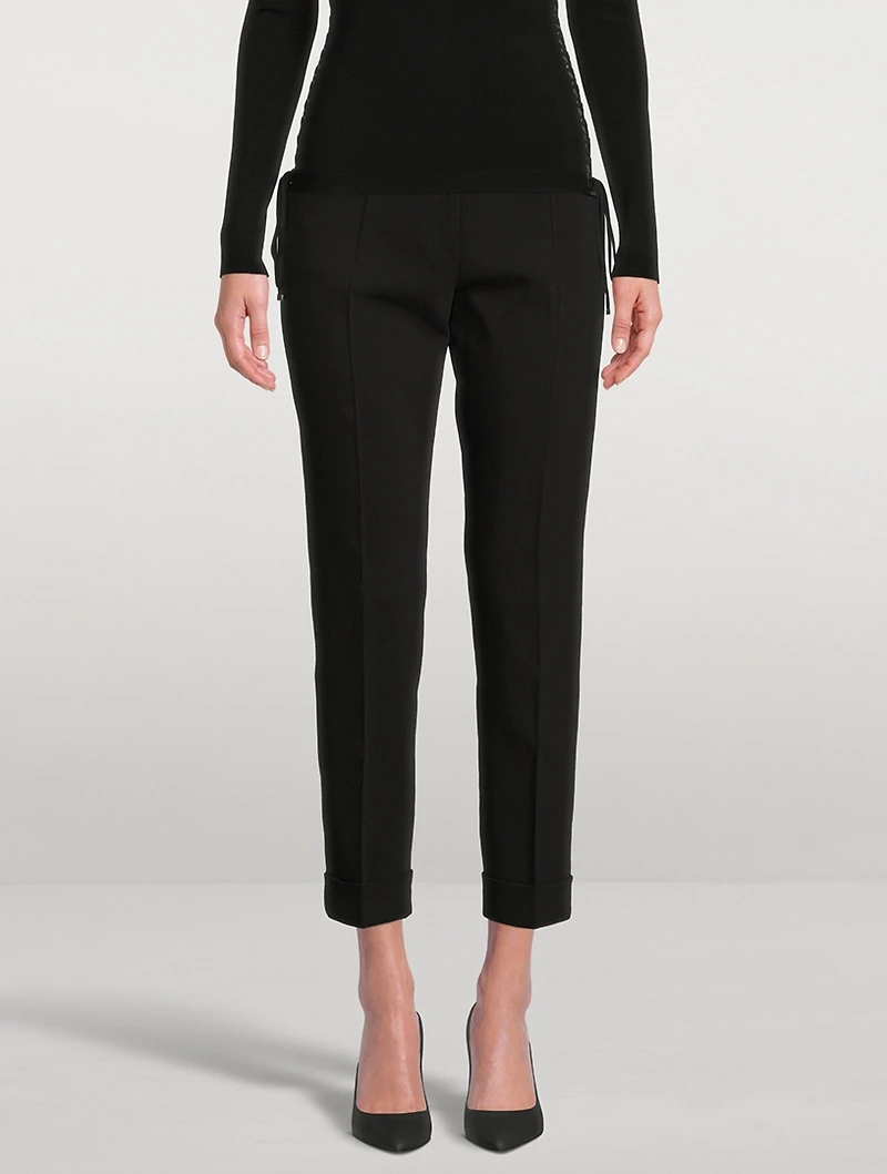 Cropped Cady Trousers