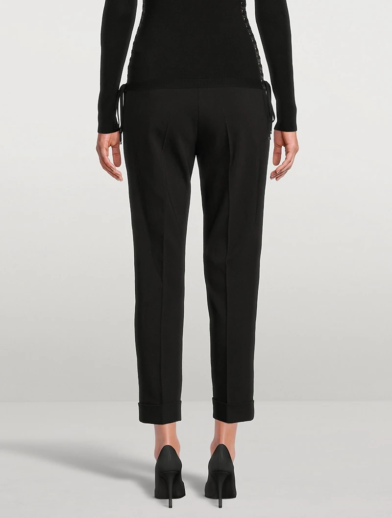 Cropped Cady Trousers