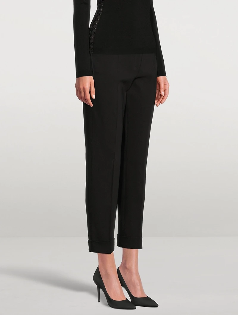 Cropped Cady Trousers
