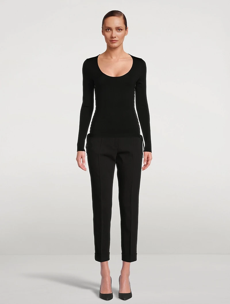 Cropped Cady Trousers