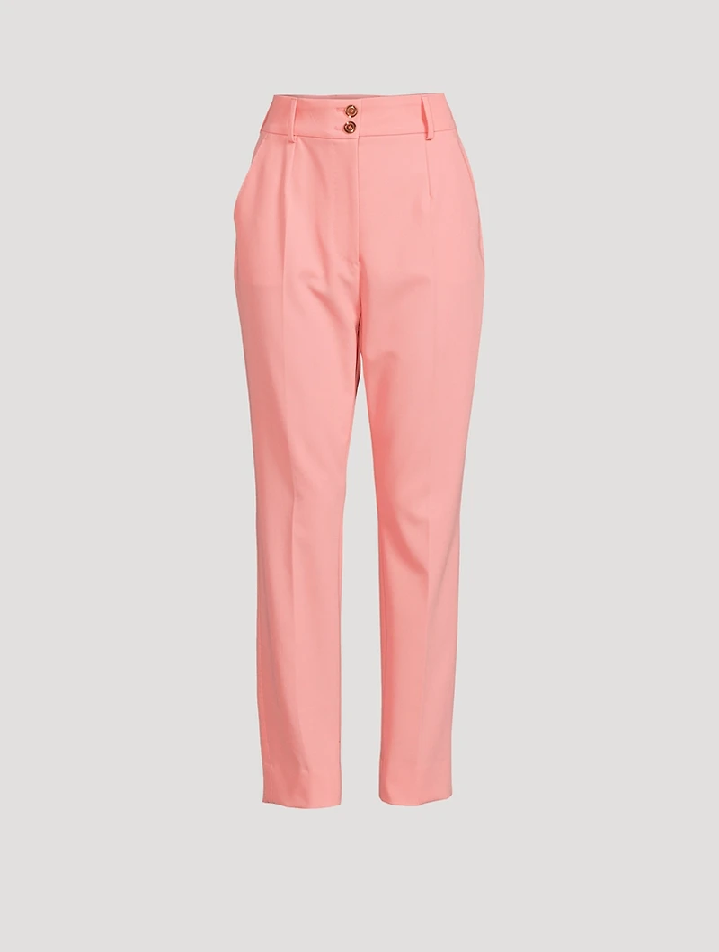 High-Waisted Pleated Trousers