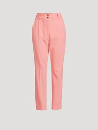 High-Waisted Pleated Trousers