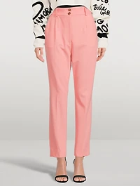 High-Waisted Pleated Trousers