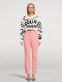 High-Waisted Pleated Trousers