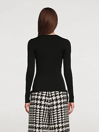 Scoopneck Sweater With Corset Detail