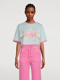 Balmain x Barbie Cropped Logo T-Shirt