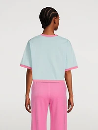 Balmain x Barbie Cropped Logo T-Shirt