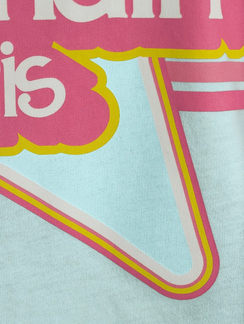 Balmain x Barbie Cropped Logo T-Shirt