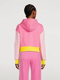 Balmain x Barbie Cropped Hoodie Monogram Print