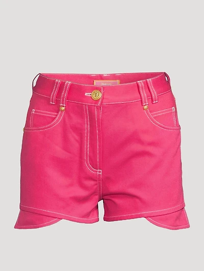 Balmain x Barbie High-Waisted Denim Shorts