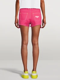 Balmain x Barbie High-Waisted Denim Shorts