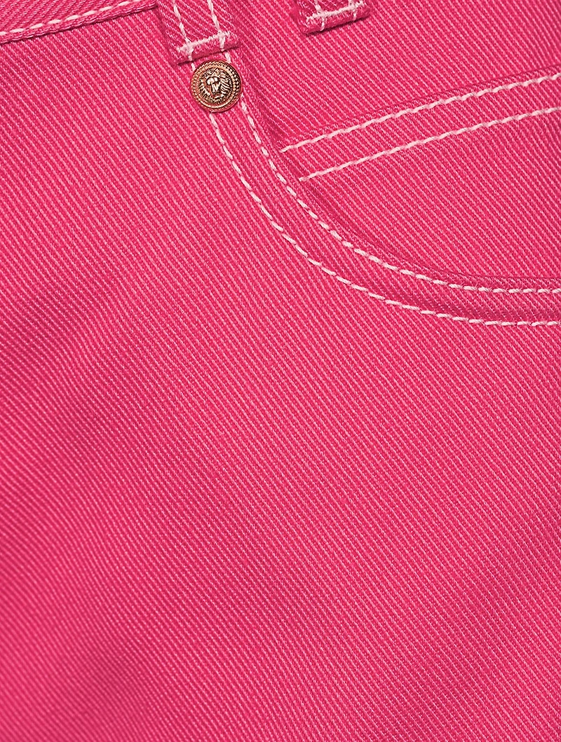 Balmain x Barbie High-Waisted Denim Shorts