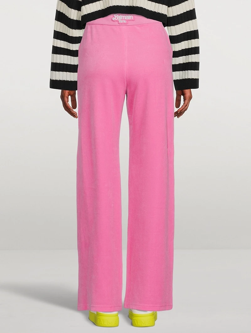 Balmain x Barbie Velvet Joggers