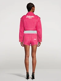 Balmain x Barbie Cropped Denim Jacket