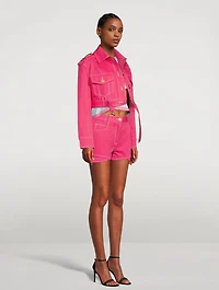 Balmain x Barbie Cropped Denim Jacket