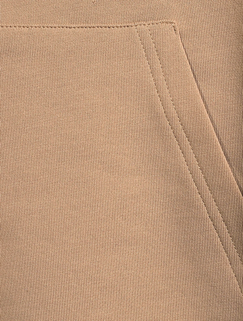 Cropped Cotton Logo Hoodie