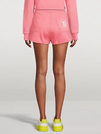 Cotton Sweatshorts With Flock Logo