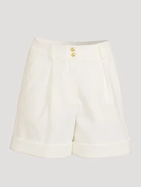 Low-Rise Cotton Pique Shorts