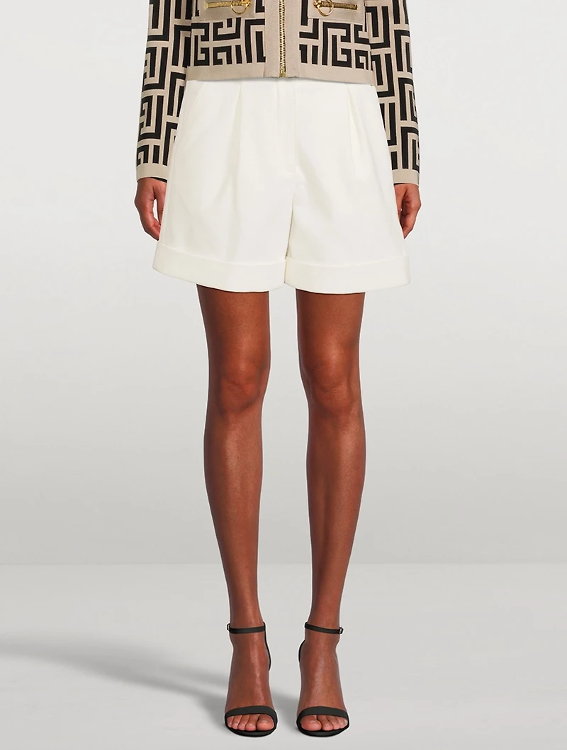 Low-Rise Cotton Pique Shorts