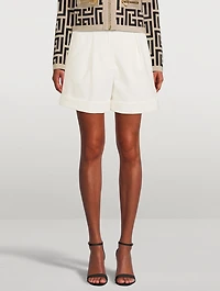 Low-Rise Cotton Pique Shorts