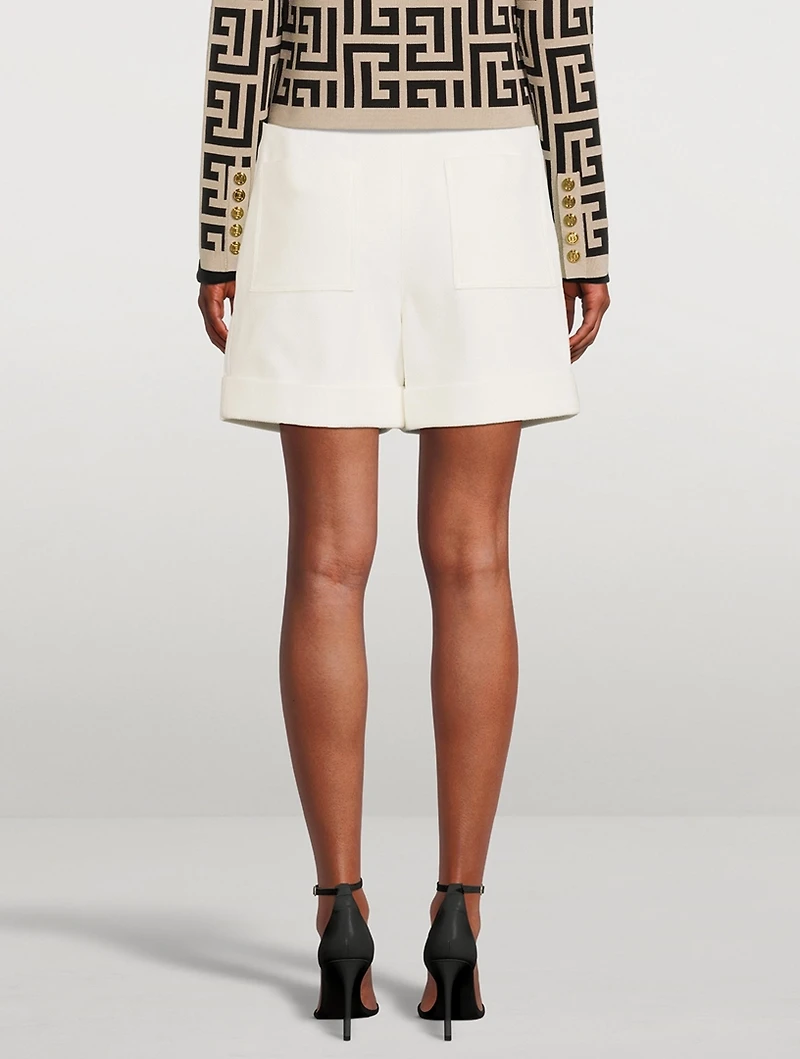 Low-Rise Cotton Pique Shorts