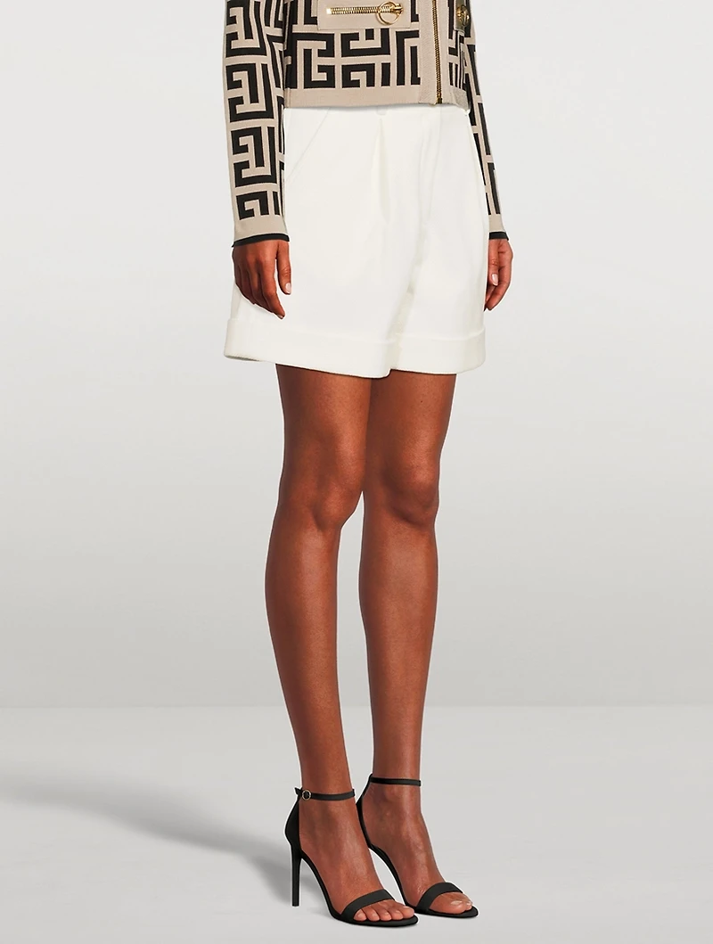 Low-Rise Cotton Pique Shorts