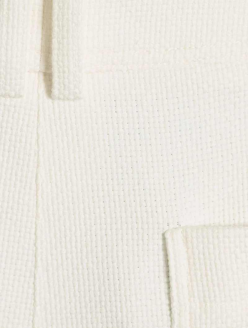 Low-Rise Cotton Pique Shorts
