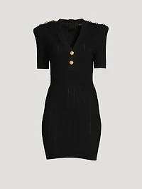 Short-Sleeve Knit Mini Dress