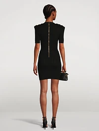 Short-Sleeve Knit Mini Dress