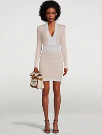 Monogram Jacquard Glitter Mini Dress