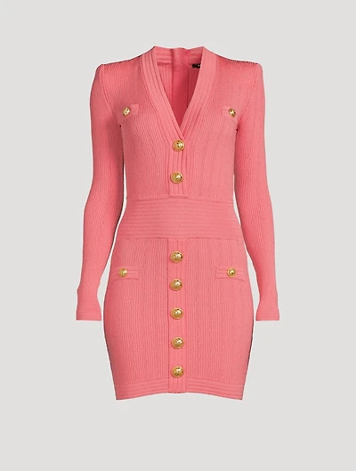 Long-Sleeve Knit Mini Dress