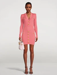 Long-Sleeve Knit Mini Dress