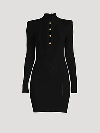 Bib-Front Knit Mini Dress
