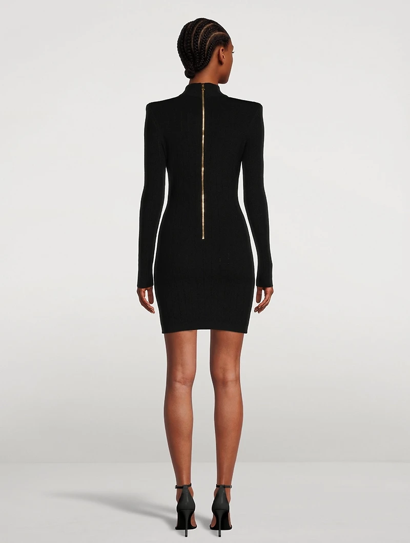 Bib-Front Knit Mini Dress
