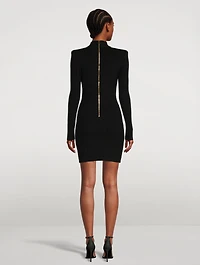 Bib-Front Knit Mini Dress