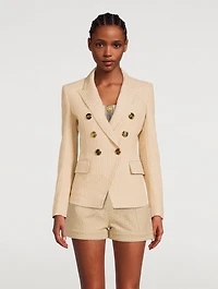 Monogram Jacquard Double-Breasted Blazer