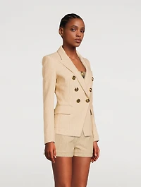 Monogram Jacquard Double-Breasted Blazer