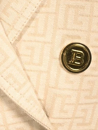 Monogram Jacquard Double-Breasted Blazer