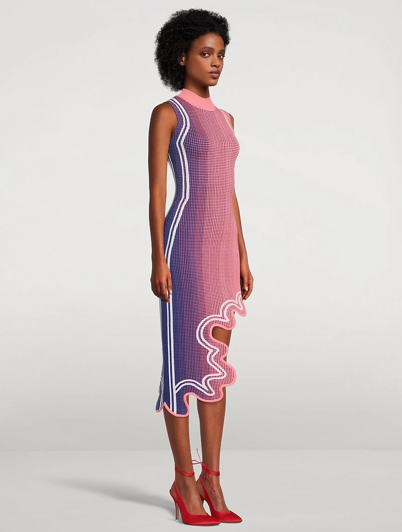 Lydia Wavy Sleeveless Dress