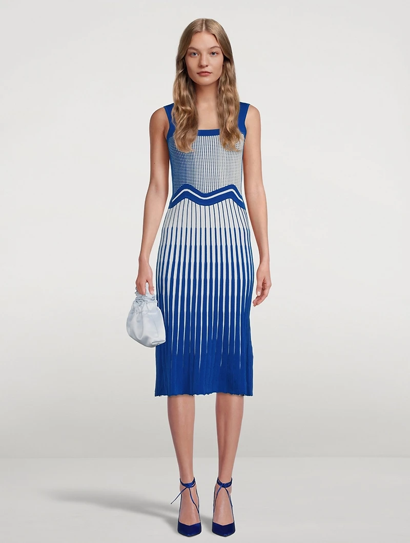 Parlor Wavy Midi Dress