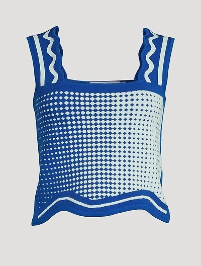 Zane Wavy Cropped Tank Top
