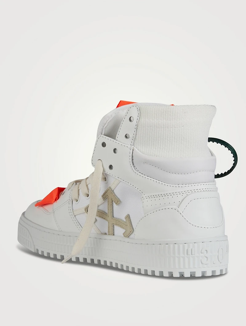 Off-Court 3.0 Leather And Canvas High-Top Sneakers