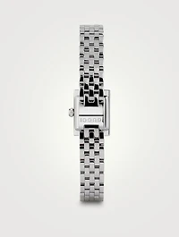 G-Frame Stainless Steel Bracelet Watch With Diamonds