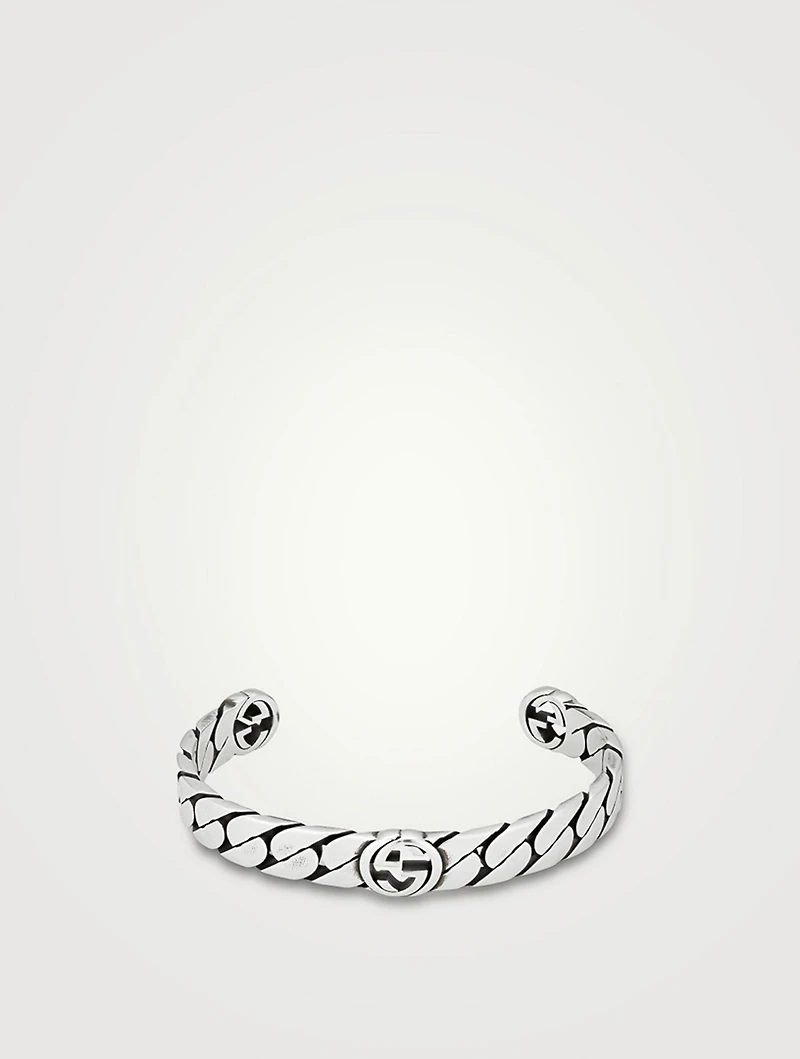 Wide Interlocking G Bracelet