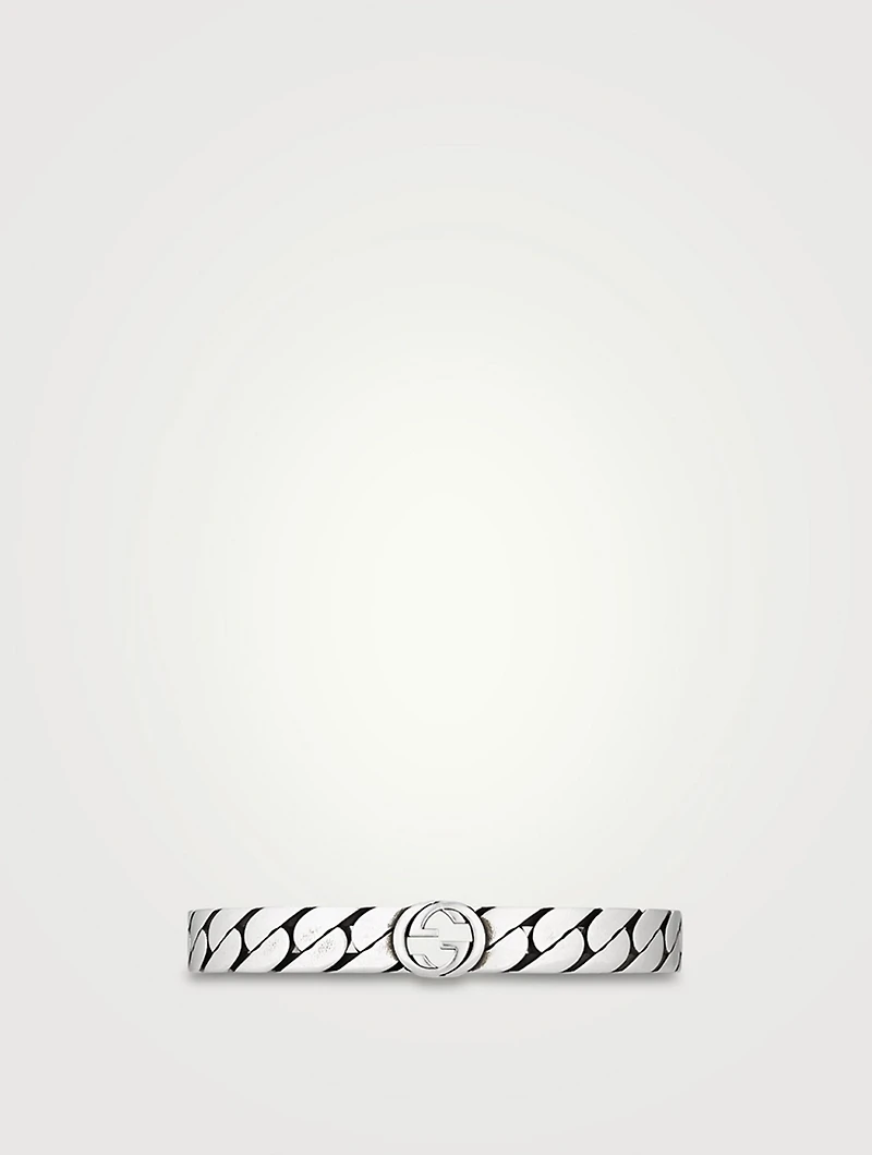 Wide Interlocking G Bracelet