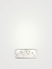 Iconica 18K White Gold Ring With Diamonds