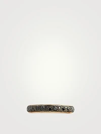 Iconica 18K Rose Gold Ring With Black Diamonds